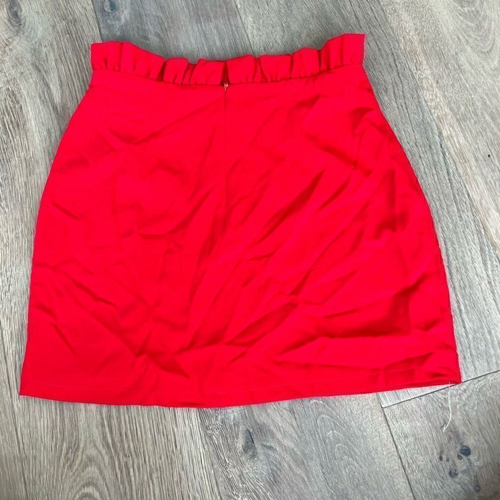 Superdown Norma Ruffle Mini Skirt in Red Size S - Picture 6 of 6